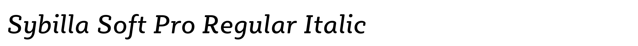 Sybilla Soft Pro Regular Italic image